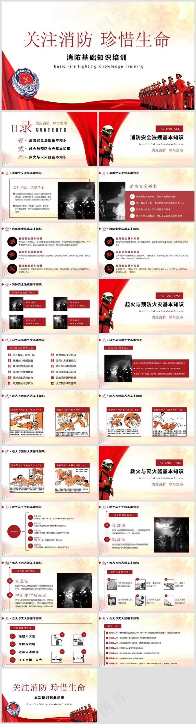 企业培训丨员工教育丨校园培训丨消防安全丨PPT模板013