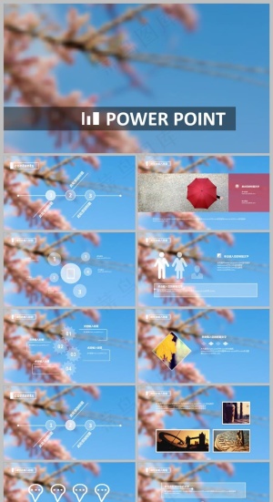ios-动态PPT模板丨唯美简约丨全图型梦幻背景丨工作汇报02预览图