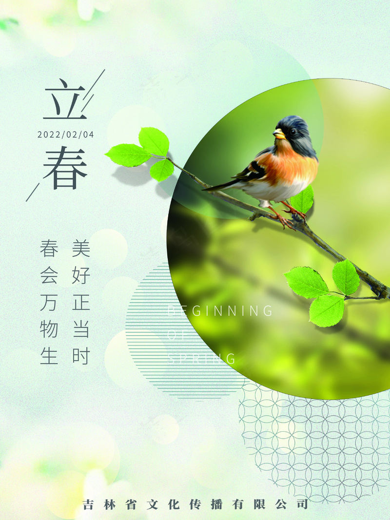 简约立春海报