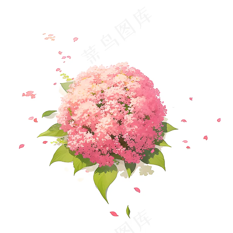 粉色花朵桃花玫瑰免抠素材10