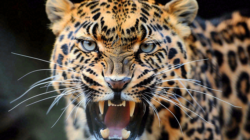 猎豹凶猛的豹子头部面部特写保护动物摄影图