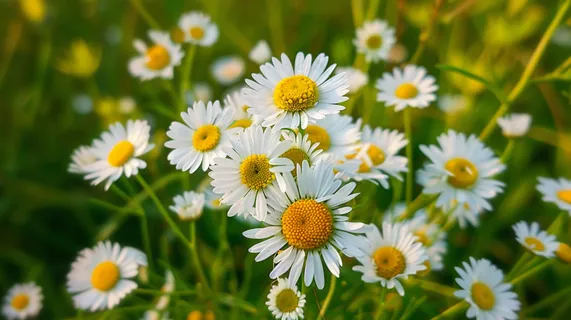 白色小雏菊花丛植物摄影图