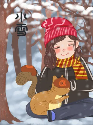 小雪传统24节气海报模板254