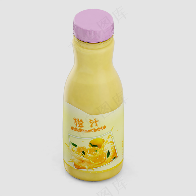 橙汁不干胶cdr矢量模版下载