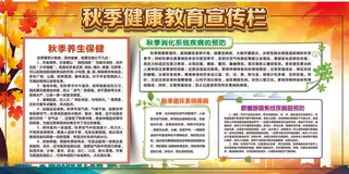 秋季健康教育宣传栏