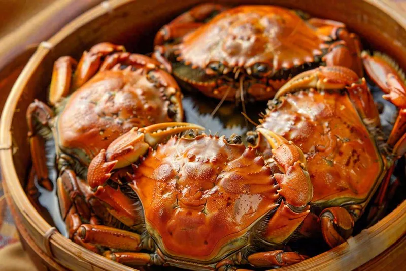 螃蟹金秋肥蟹美味美食摄影图(1344x896)