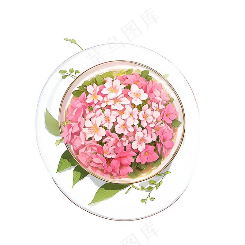 粉色花朵桃花玫瑰免抠素材21