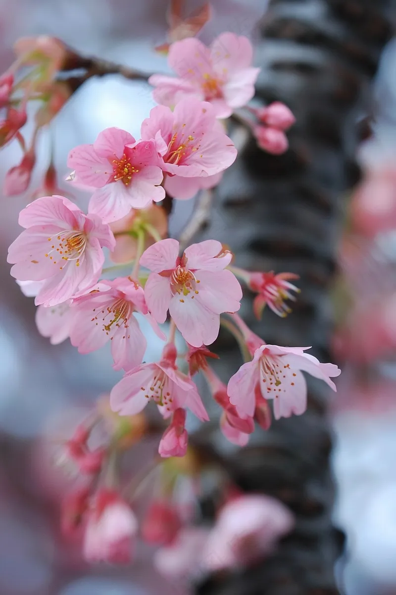 春日樱花花朵摄影图(2688x4032)
