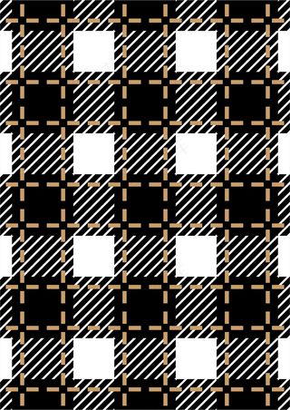 黑白色系 斜纹格子面料