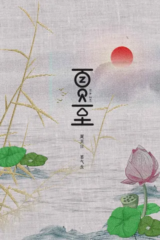 夏至节气传统活动海报