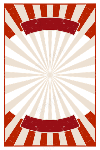 圆形红色中国风复古边框