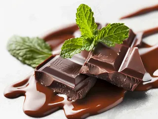 巧克力薄荷摄影图
