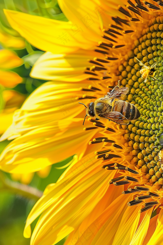 向日葵向阳鲜花摄影图