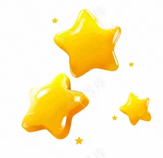 小星星天气卡通插画免抠