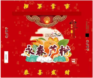 红色春节永春芦柑桔子恭喜发财