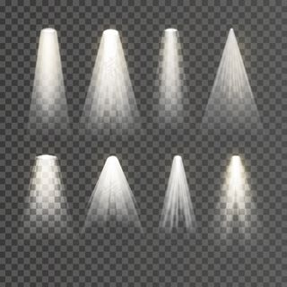 白色灯光装饰元素矢量免扣AI素材