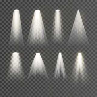 白色灯光装饰元素矢量免扣AI素材