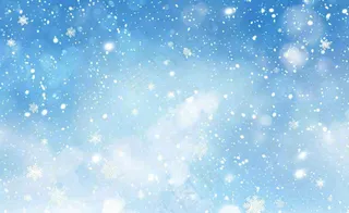 雪花飘落蓝色白雪背景立冬冬至大雪小雪卡通插画背景