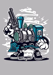 赛博朋克手绘动漫人物 (3)