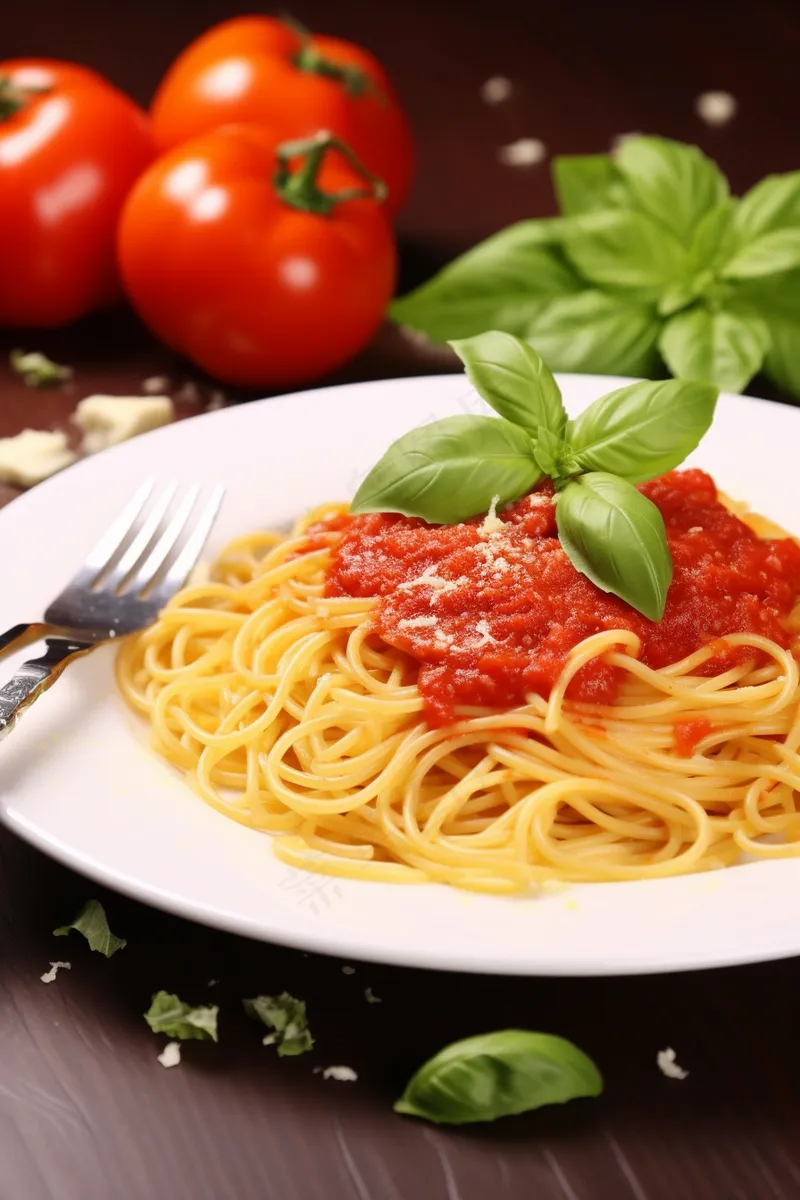 番茄意面美食摄影图(2688x4032)