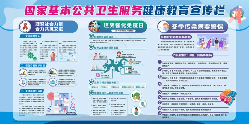健康宣传栏艾滋病冬季传染病cdr矢量模版下载