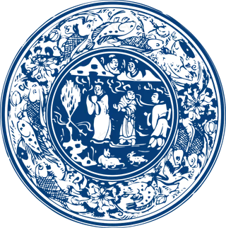 古代青花瓷图案花纹中国风图案祥云纹理传统图腾矢量AI设计免扣素材