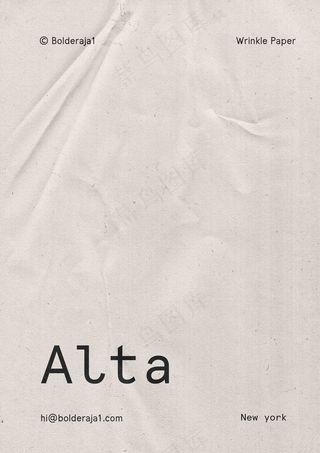 文字样机褶皱纸面海报(4)源文件模板免扣设计