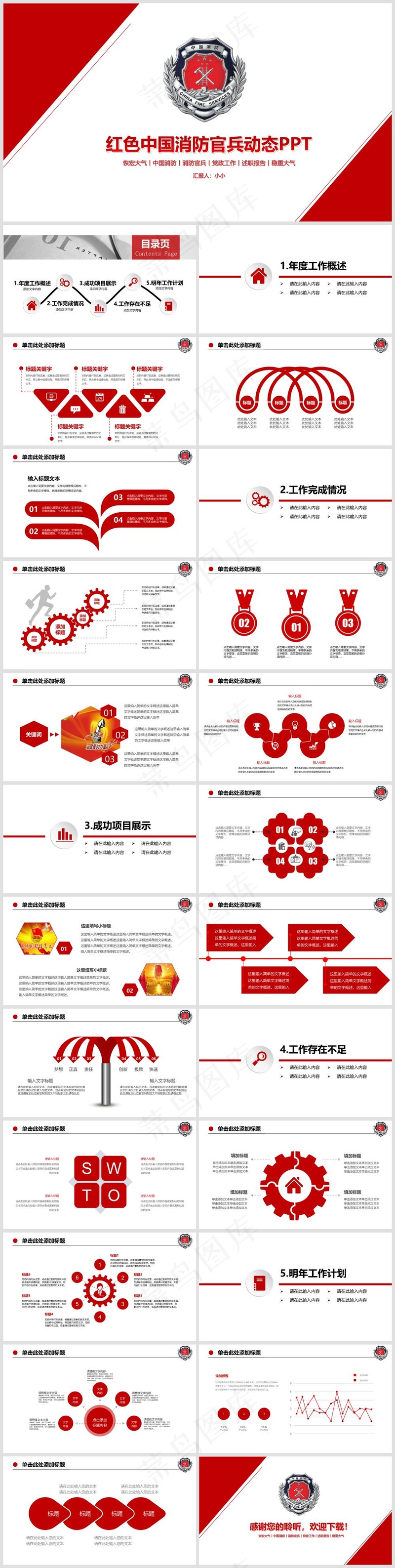 企业公司员工消防安全教育培训PPT模板012