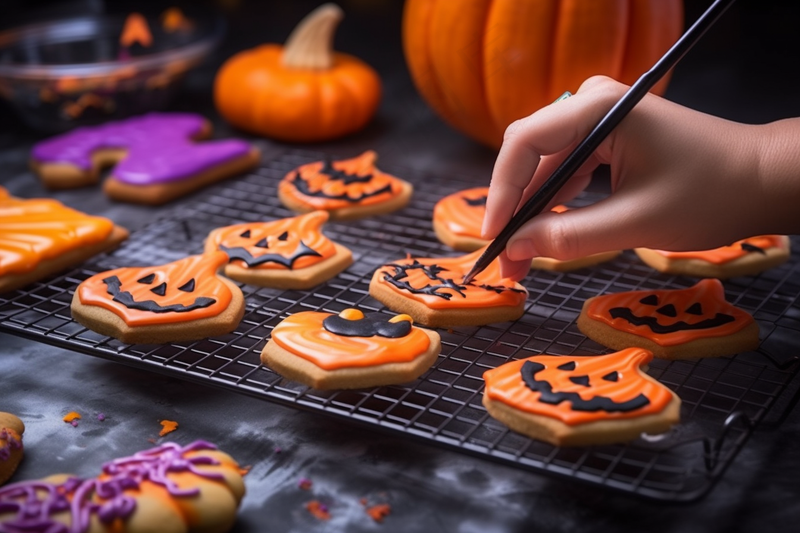 万圣节搞怪饼干糕点diy烘焙摄影图
