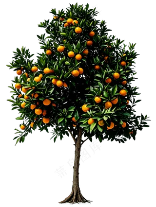 PSD免抠橘子树