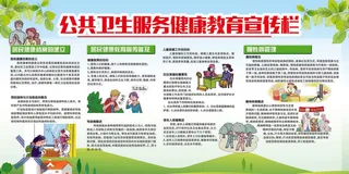 公共卫生服务健康教育宣传栏