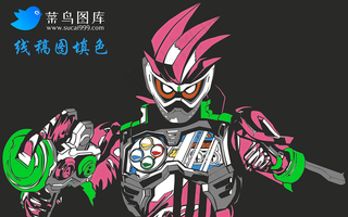 机械人线稿图填色(案例细节)