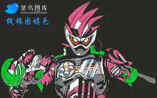 机械人线稿图填色(案例细节)