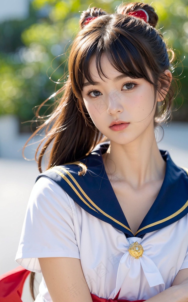 甜美风美女AI设计