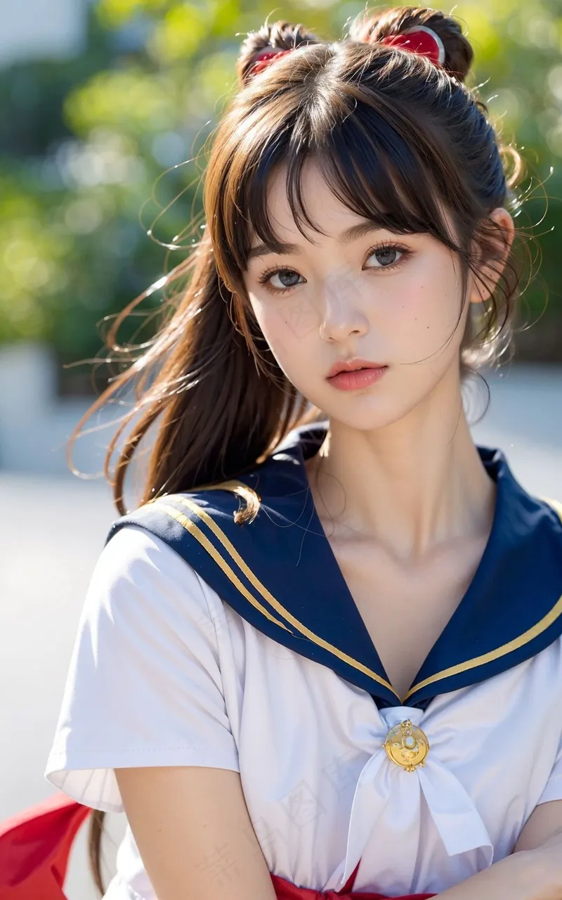 甜美风美女AI设计