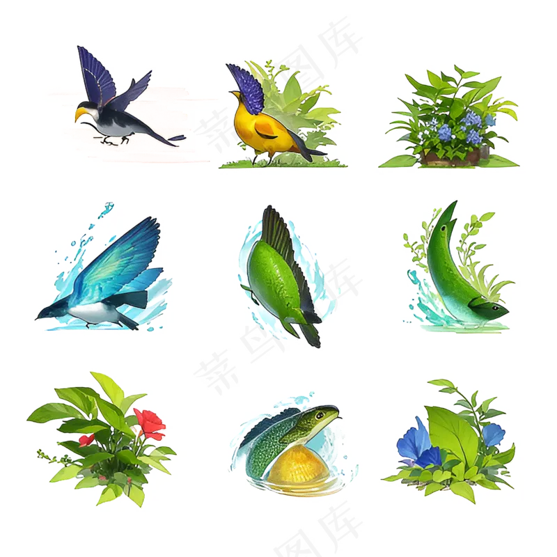 手绘练习小植物花草系列48