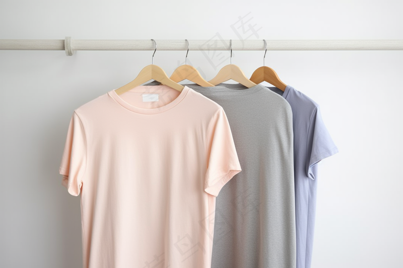 纯棉T恤衣服样机摄影图(4032x2688)