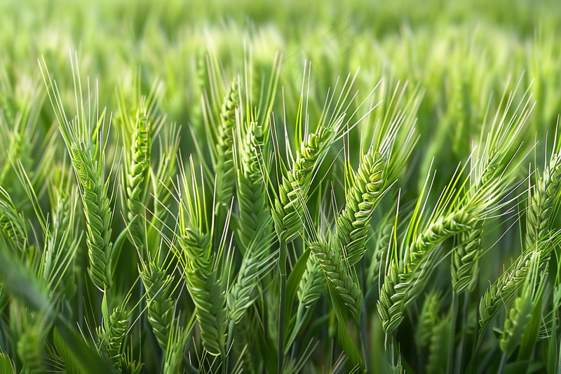 小麦绿色麦穗小满芒种粮食丰收摄影图