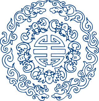 古代青花瓷图案花纹中国风图案祥云纹理传统图腾矢量AI设计免扣素材
