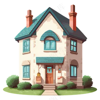 免抠卡通房子
