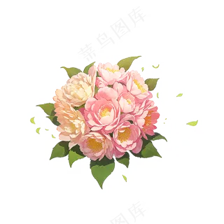 粉色花朵桃花玫瑰免抠素材9