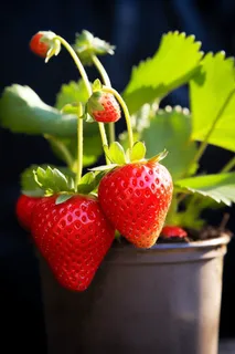 草莓水果摄影图