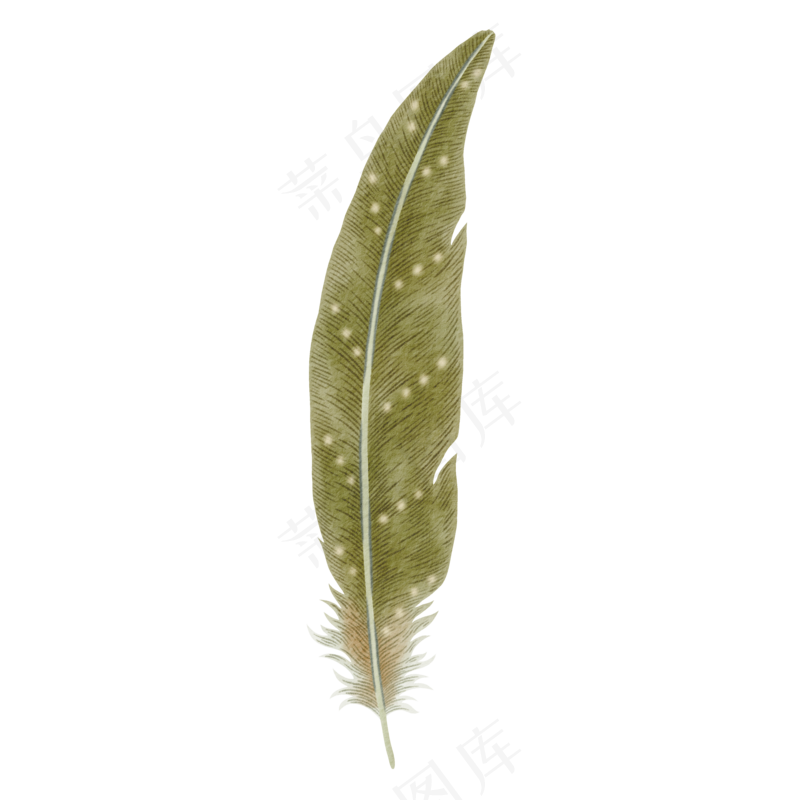 水彩羽毛免扣