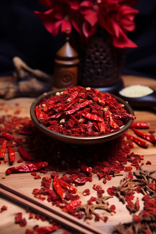 红辣椒干辣椒干货调料摄影图