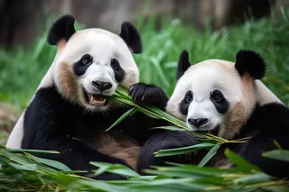 大熊猫国宝动物保护动物摄影图