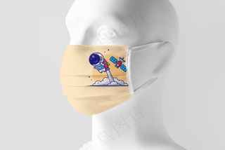 文创艺术口罩样机模板 (1)