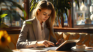 商务工作职业女性人像摄影图