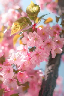 春日樱花花朵摄影图