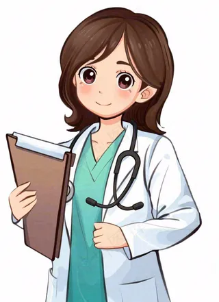 医生护士医务工作者卡通插画免抠