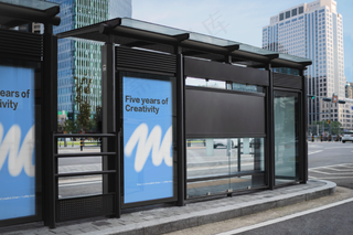 地铁站车站广告牌灯箱样机3样机